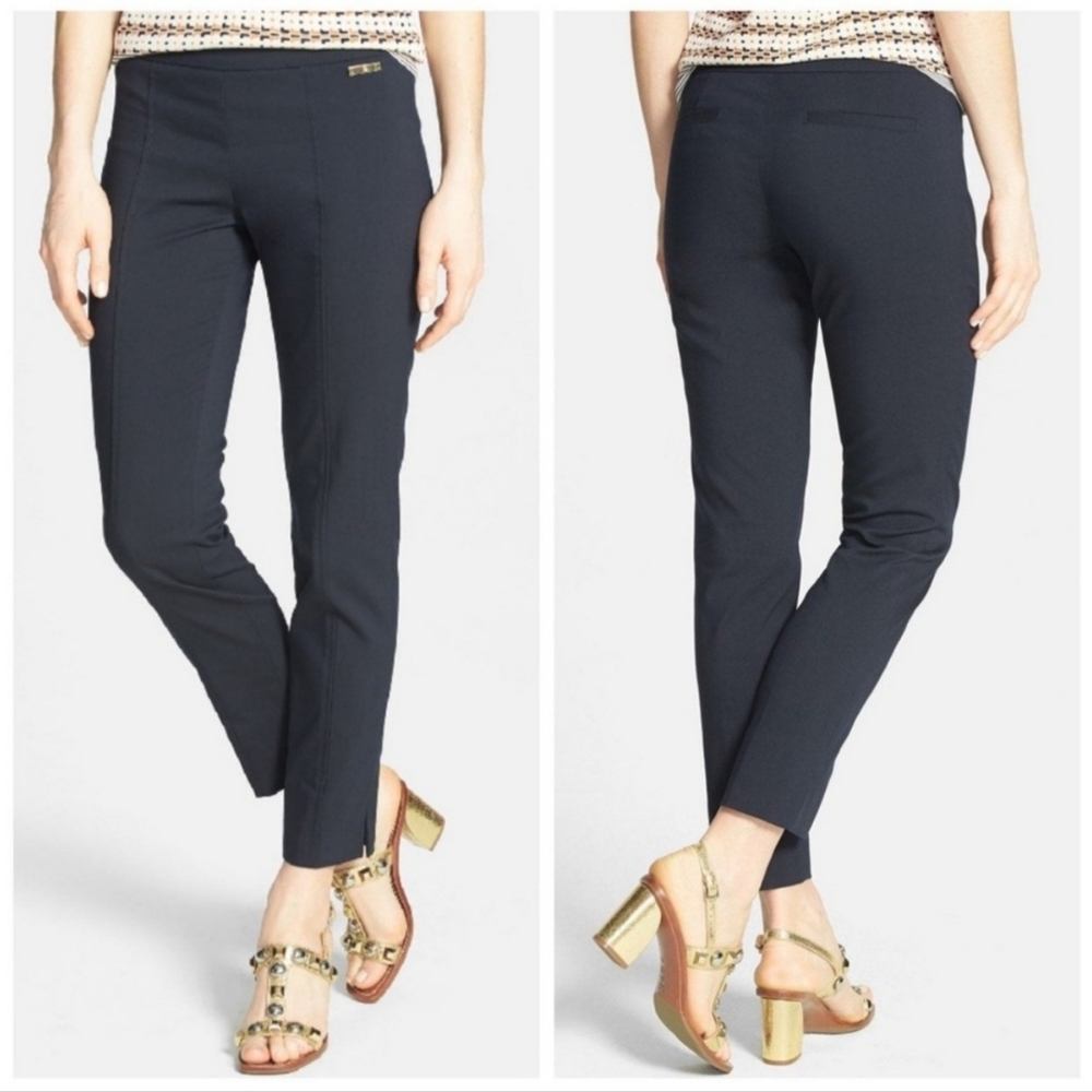 TORY BURCH TAPERED ANKLE LENGTH NAVY BLUE PANTS size 6